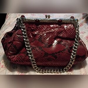 Authentic Clara Kasavina Snakeskin Evening Bag